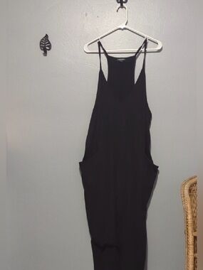 Wild Fable By Target Brand Black Racerback Three Quarter Length Jumpsuit Large